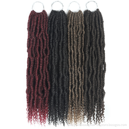 Wholesale bomb twist crochet braids hair curly ends cheap passion twist Pre looped Pre Spring Twist for Black women